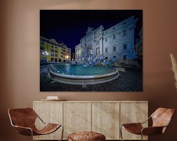 Trevi Fountain at night by Dennis Donders