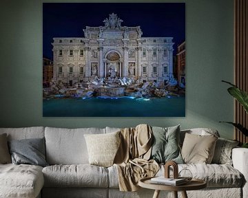 Trevi Fountain at night by Dennis Donders