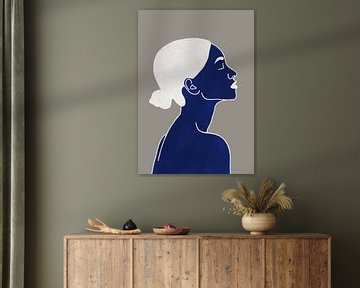 Elegant Zen Blue Woman #1 van Roeleke