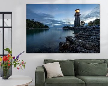 Le phare de Perdana Quay sur l'île de Langkawi (Malaisie) le soir. sur Claudio Duarte