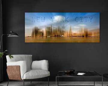 City-Shapes MANHATTAN Skyline sur Melanie Viola