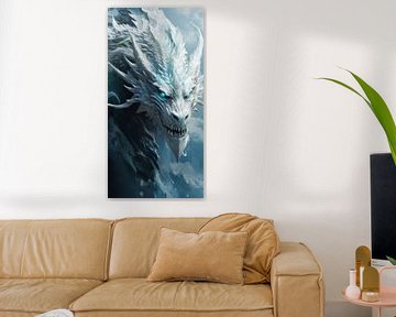 Digitally created ice dragon by Art Bizarre