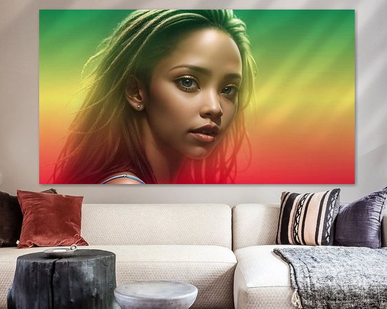 Voorbeeld van het werk in een kamer