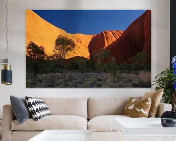 Lever de soleil sur Uluru III sur Ronne Vinkx