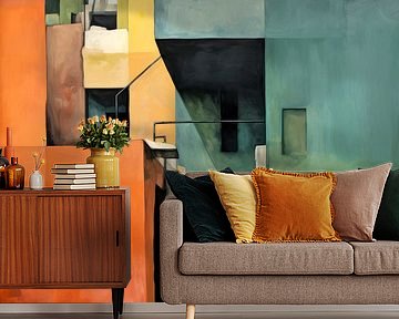 Colourful city with alleys and stairs by Studio Allee