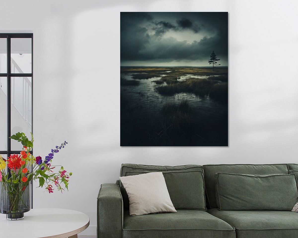 Voorbeeld van het werk in een kamer