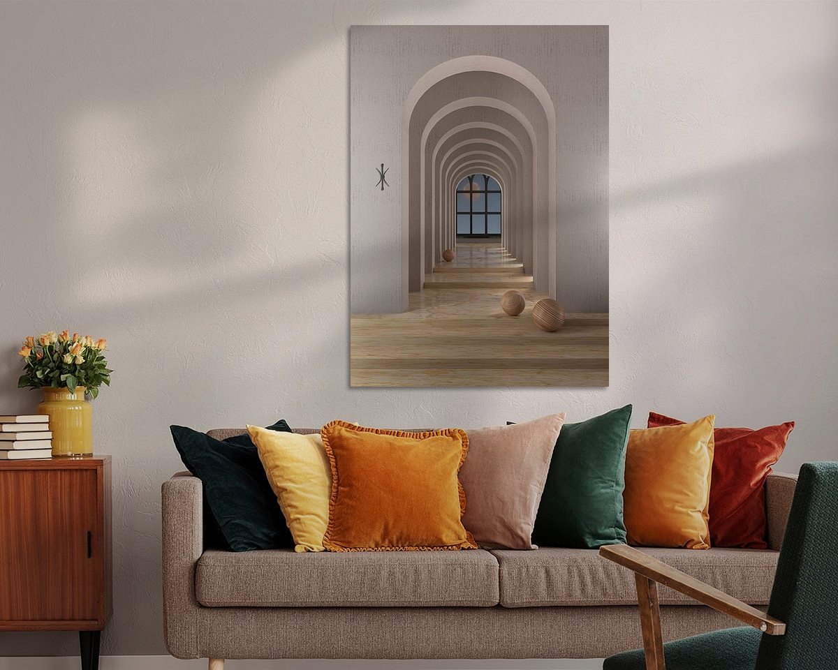 Voorbeeld van het werk in een kamer