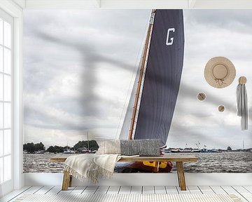 Het skûtsje van Grou, gedurende het skûtsjesilen van Ricardo Postma