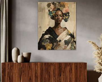 Modern portret, illustratie van Carla Van Iersel