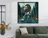 Voorbeeld van het werk in een kamer