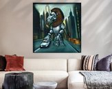 Voorbeeld van het werk in een kamer