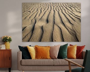 Lignes de sable par le vent - Dunes de sable sur Nick van den Berg