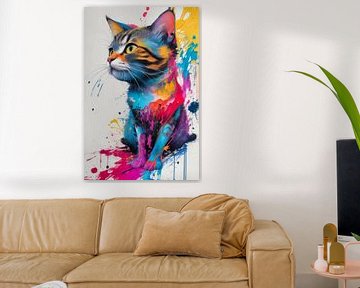 Coloured Kitten 1 by Arjen Roos