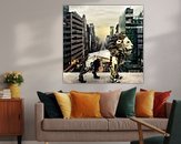Voorbeeld van het werk in een kamer