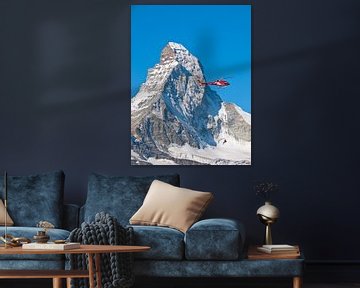 Air Zermatt en de Matterhorn, Zwitserland van Menno Boermans
