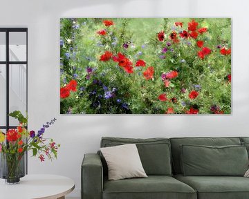 Zomerse wilde bloemenweide - Impressionistische stijl van Western Exposure