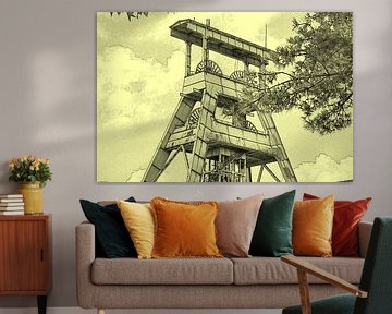 Conveyor tower graphic