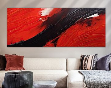 Abstract Rood Abstrakt van Abstract Schilderij