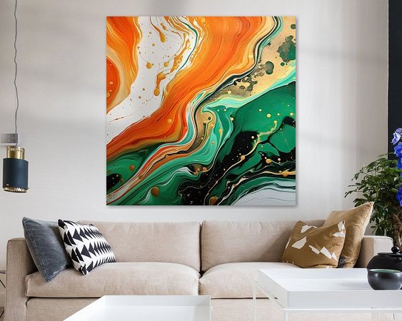 Voorbeeld van het werk in een kamer