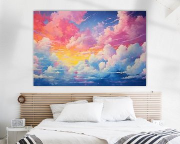 Wolken van Abstract Schilderij