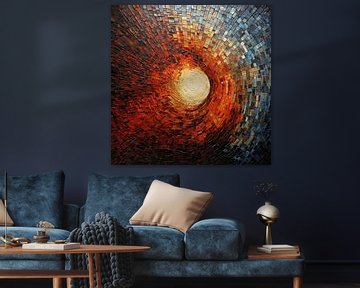 Mozaik Hole van Abstract Schilderij