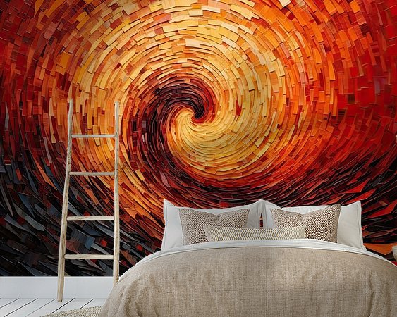 Voorbeeld van het werk in een kamer