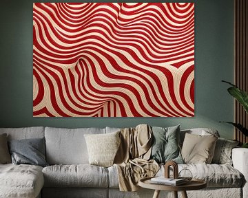 Rood Wit van Abstract Schilderij