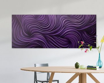 Purple Waves van Abstract Schilderij