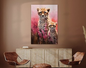 Geparden in Pink von Uncoloredx12