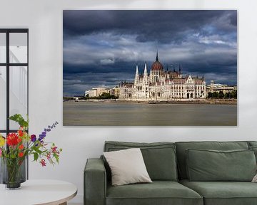 The Hungarian Parliament in Budapest on the Danube by Roland Brack