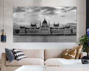 The Hungarian Parliament in Budapest on the Danube by Roland Brack