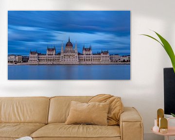 The Hungarian Parliament in Budapest on the Danube by Roland Brack