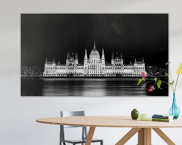 The Hungarian Parliament in Budapest on the Danube by Roland Brack