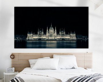 The Hungarian Parliament in Budapest on the Danube by Roland Brack