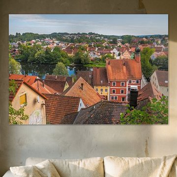 Uitzicht over het idyllische dorpje Kallmünz
