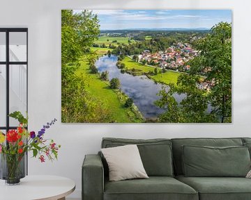 Uitzicht over het idyllische dorpje Kallmünz van ManfredFotos