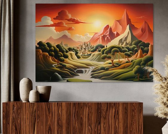 Example of the artwork in a room