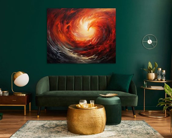 Voorbeeld van het werk in een kamer