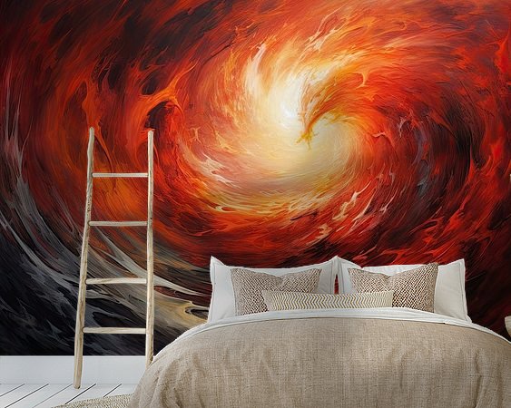 Voorbeeld van het werk in een kamer