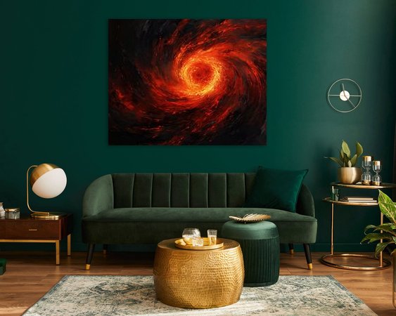 Voorbeeld van het werk in een kamer