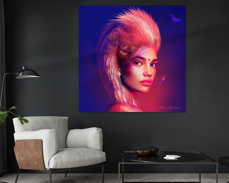 Voorbeeld van het werk in een kamer