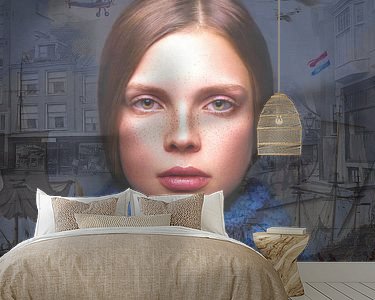 Voorbeeld van het werk in een kamer