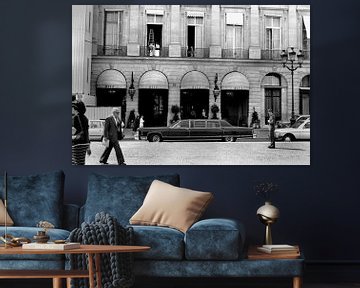 Ritz Hotel , on Vendome Square in Paris in 1980 (b/w photo) by Bridgeman Images