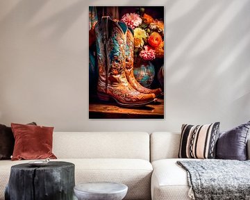 Flowery Cowboy Boots sur Mutschekiebchen