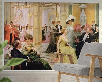 Hotel Meurice, 1909 (colour litho) van Bridgeman Images