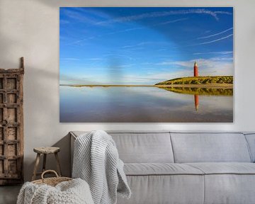 Texel lighthouse in the dunes during a calm autumn afternoon by Sjoerd van der Wal Photography