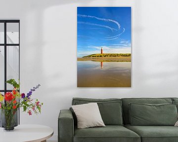 Texel lighthouse in the dunes during a calm autumn afternoon by Sjoerd van der Wal Photography