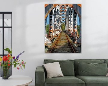 Urbex steel railway bridge