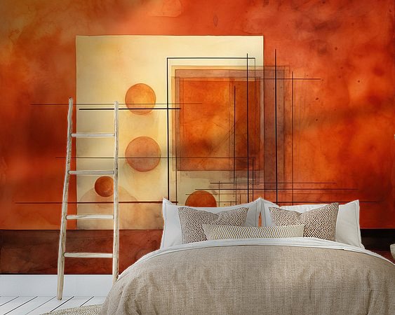 Voorbeeld van het werk in een kamer