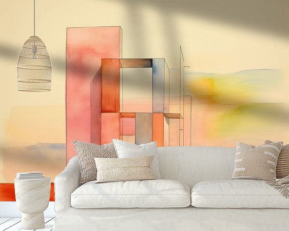 Voorbeeld van het werk in een kamer